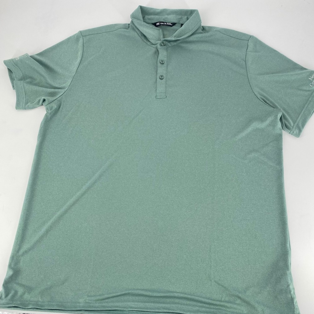Travis Mathew Men's Polo Shirt Green Short Sleeve Collared Golf Casual Size XXL